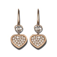 Chopard Happy Hearts Rose Gold Diamond Earrings 837482-5009