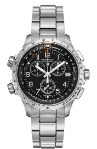H77912135 | Hamilton Khaki Aviation X-Wind GMT Chrono Quartz 46mm watch. Buy Online
