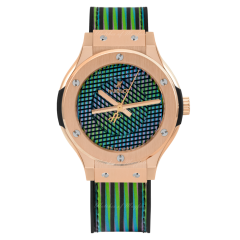 565.OX.8900.VR.CZD19 | Hublot Classic Fusion Cruz Diez King Gold 38 mm watch. Buy Online