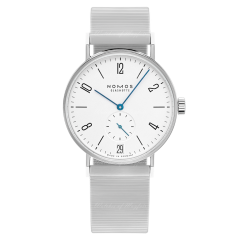 130 | Nomos Tangente Date Manual Steel Bracelet 38 mm watch. Buy Online